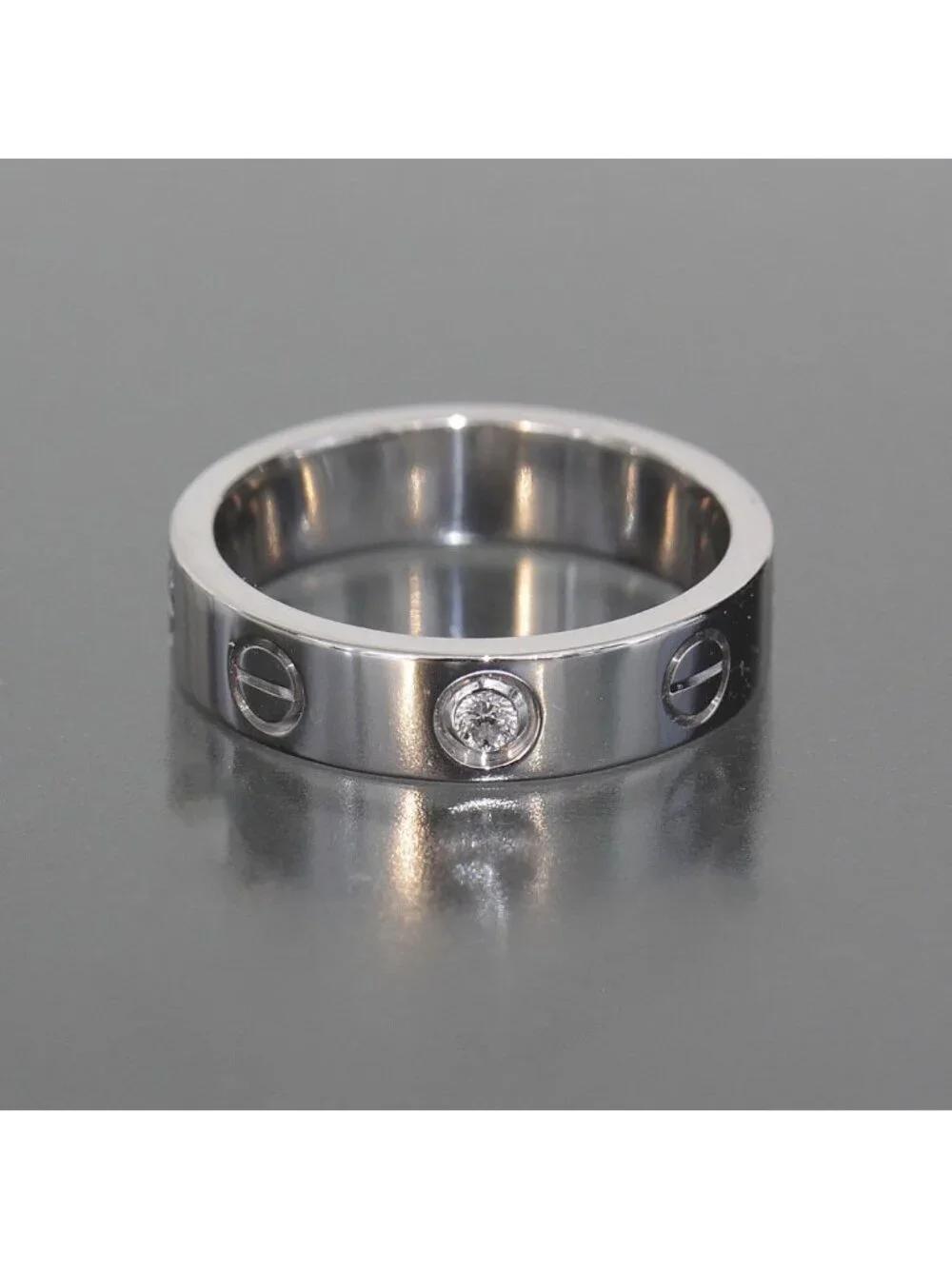 Cartier Mini Love Ring Diamond 750 18k White Gold